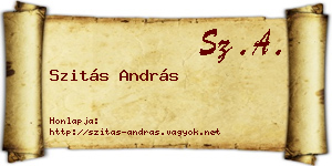 Szitás András névjegykártya