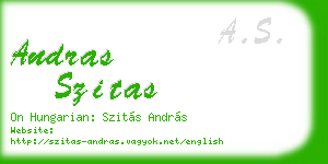 andras szitas business card